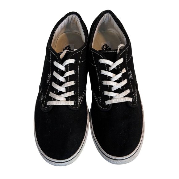 Vans Women's Black Canvas Lace-Up Sneakers Size 7.5 US Skater Streetwear Retro - Picture 2 of 11